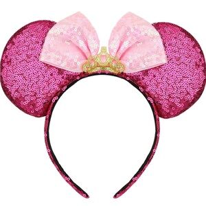 Trendy Headband Minnie Mouse Disney Accessory pink and purple with Crown